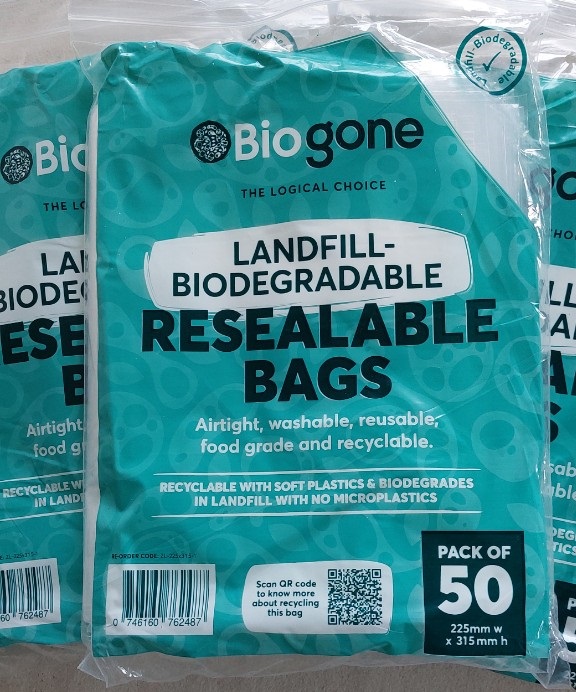 Biodegradable zipper bag